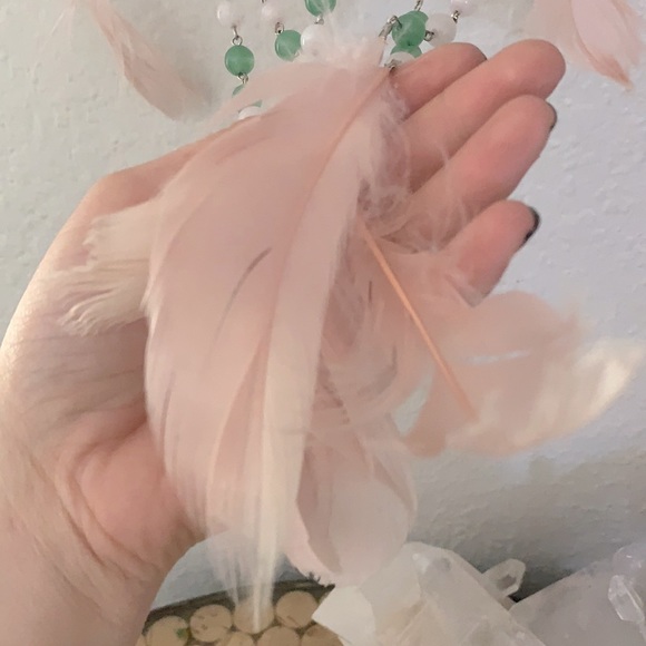Rose Quartz &Green Aventurine Crystal Dreamcatcher